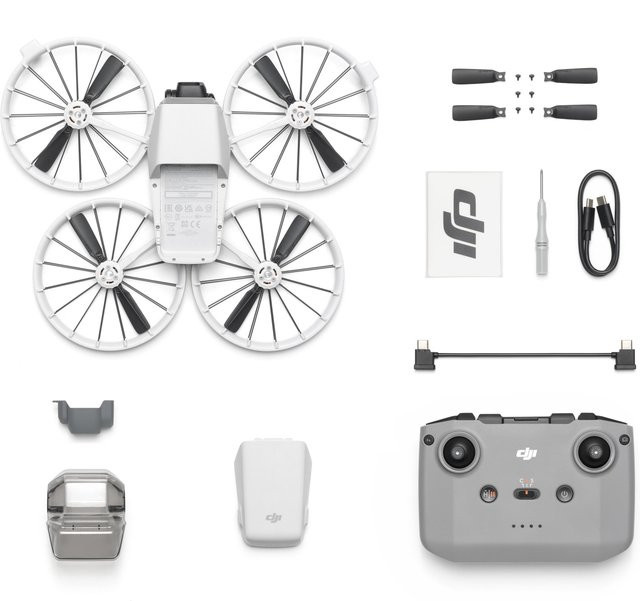 DJI Flip Quadrocopter mit 1-Zoll-Kompaktkamera in Schwarz und Weiß - Bild 1