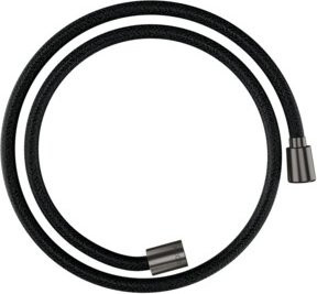 Hansgrohe Textilbrauseschlauch in Schwarz mit Anti-Kink und Anti-Twist Funktion, Länge: 125 cm - Bild 1