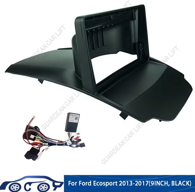 Android GPS Stereo Player 2DIN Auto Radio mit 9 Zoll Display und Dash Rahmen Panel für Ford Ecosport 2013-2017 in Schwarz - Bild 1