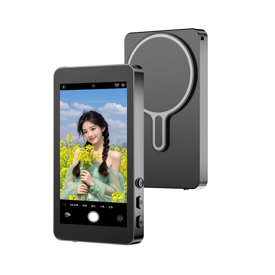 ALIILEE Magnetischer Handy-Vlog-Selfie-Monitor in Grau für Rückkamera-Livestream und Vlogging - Bild 2