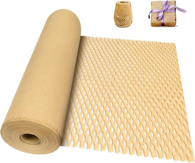 Braunes Waben-Kraftpapier als schützende Recycling-Verpackungsrolle, Breite: 38 cm, Länge: 8 m - Bild 1