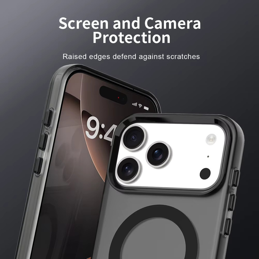 MagSafe Frosted Clear Handyhülle für Apple iPhone 11 bis 17 Pro Max Plus Slim Schutzhülle Transparent und Green - Bild 5