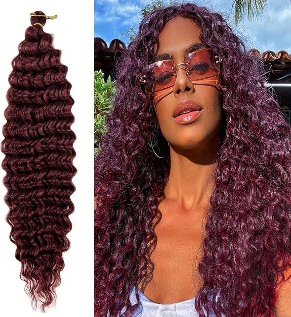 Bybrana Haarverlängerung, Lockiges Flechthaar, Ombré, Damen, Brown - Bild 1