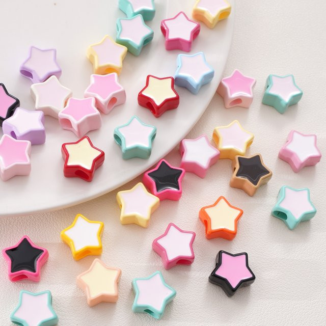 Beadia Star Beads, Acryl, 16 mm, Colorful, Spacer Beads - Bild 1