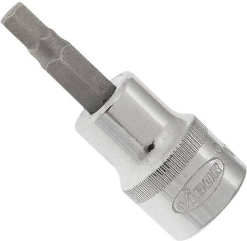 Vigour Schraubendreher-Einsatz V2283N Vierkant hohl 10 mm 3/8 Zoll Innen-Sechskant Profil 5 in Silber - Bild 1