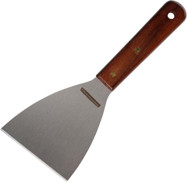 FMprofessional Spachtel aus Edelstahl in Silber mit Holzgriff, Breite: 10 cm, Länge: 24 cm - Bild 1