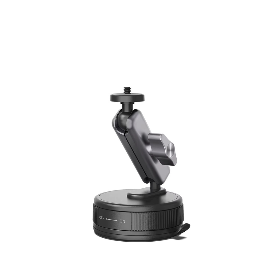 SZKOSTON Saugnapf-Kamera-Halterung in Schwarz für Auto, Handy und Action-Kameras wie GoPro und DJI Pocket, 360 Grad verstellbar mit 1/4 Zoll Anschluss - Bild 2