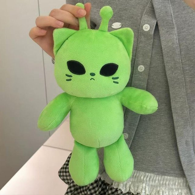 Yiran toy Kawaii Alien Katze Plüschtier, Grün, Weltraum, ab 0 Jahren - Bild 1