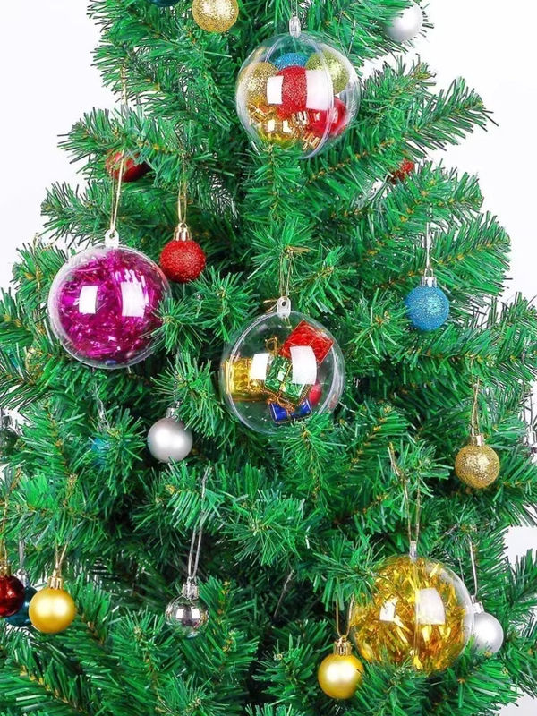 30 Stück transparente Kunststoff-Weihnachtskugeln als Hängeornamente für Weihnachtsbaum, Hochzeit und Party-Dekoration - Bild 7