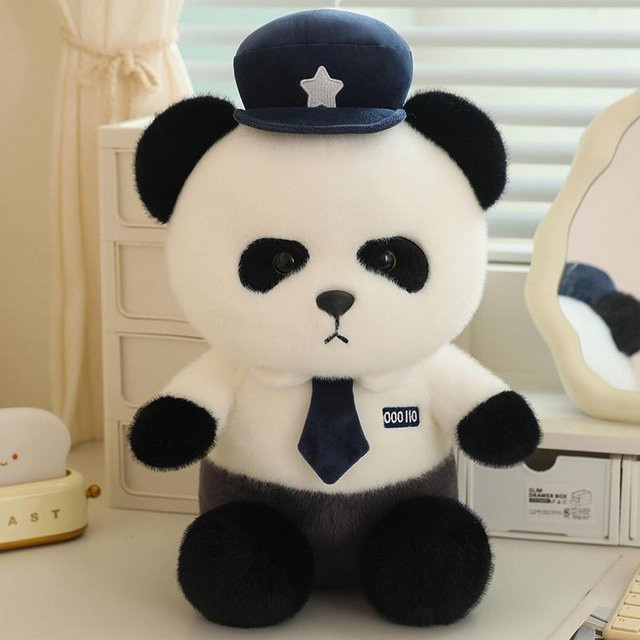 Kidsly Polizei Panda Plüschtier Puppe, ab 18 Jahre - Bild 1
