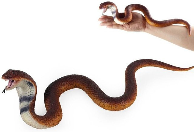 Topmix Reptil Tier Schlange Actionfiguren, Python Kobra, Klapperschlangen Modell, Elastische Lebensechte Simulation Schlange - Bild 1