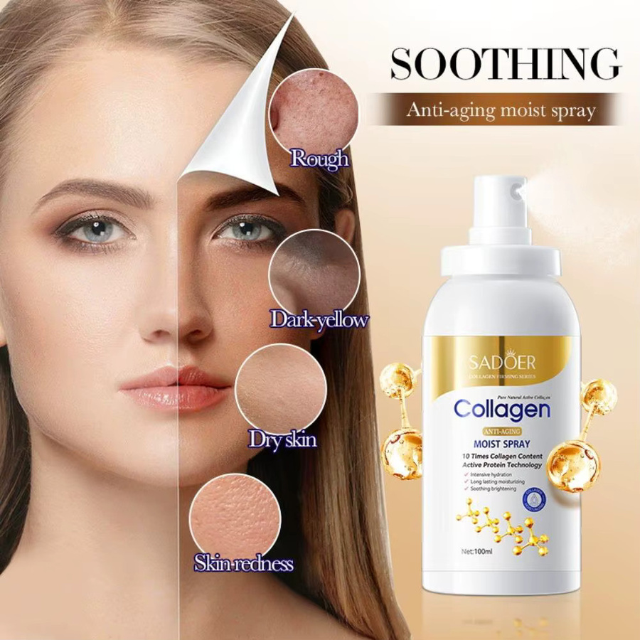 SADOER Kollagen Feuchtigkeitsspray, 100 ml, Gesicht & Körper - Bild 2