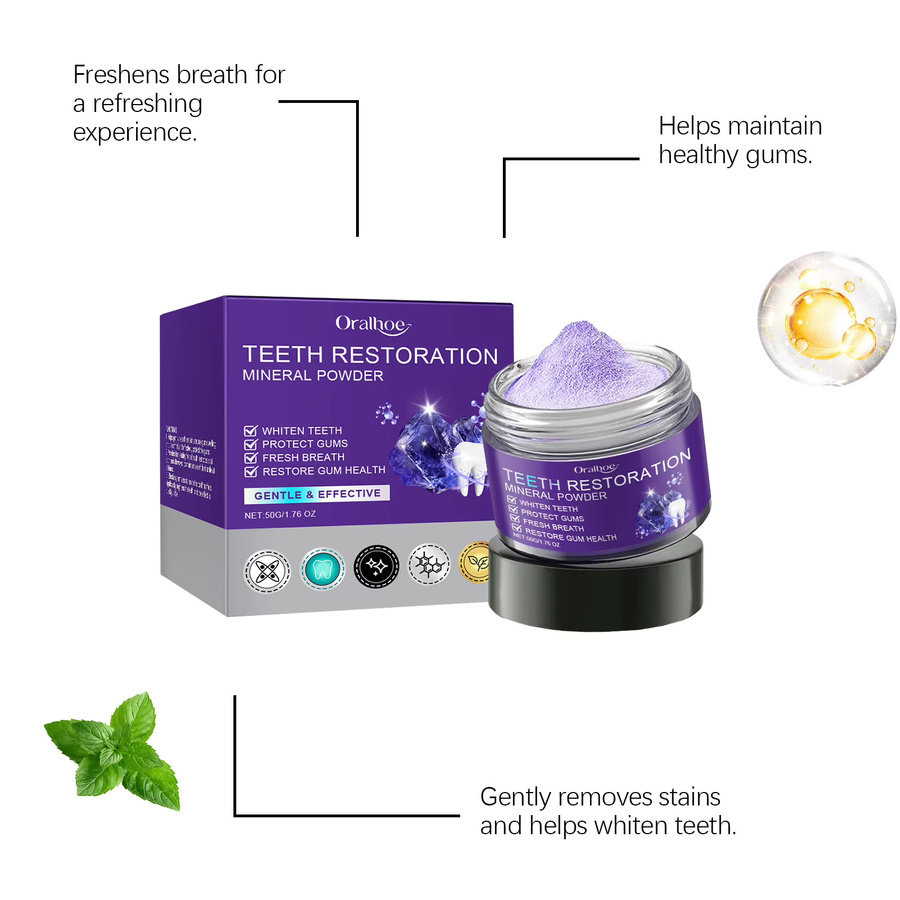 Oralhoe Zahnaufhellungspulver, Lavendelextrakt, 50g, Unisex - Bild 2