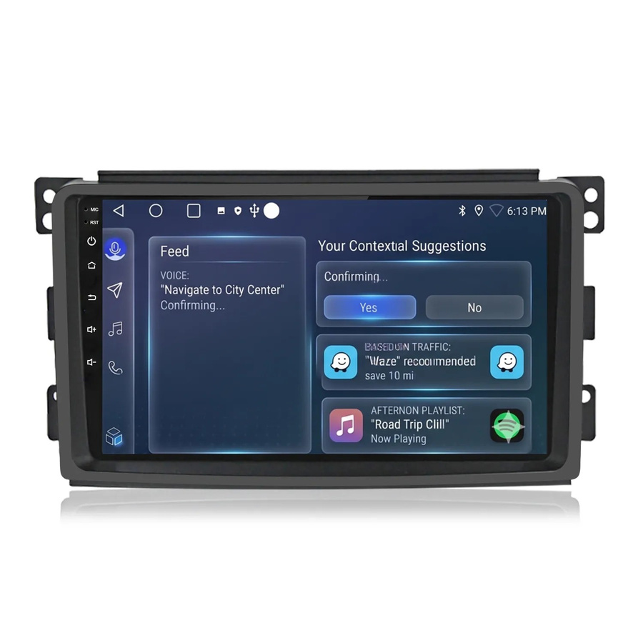 Junsun 9 Zoll Autoradio mit Bluetooth und GPS für BENZ Smart Fortwo 2005 bis 2010 in Schwarz - Bild 2