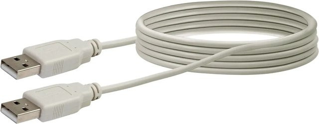 Schwaiger USB 2.0 Anschlusskabel mit USB-A Stecker, 1,5 m, Hellgrau - Bild 1