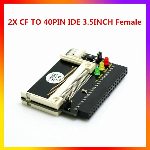 T.F.SKYWINDINTL CF-Karten-zu-3,5-Zoll-IDE-Adapter Konverter in Schwarz für PC-Festplatten im Standard-IDE- und True-IDE-Modus - Bild 1