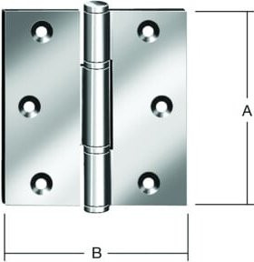 VORMANN Tür-Scharnier aus Edelstahl in Silber, B: 8,5 cm, H: 9,0 cm - Bild 1