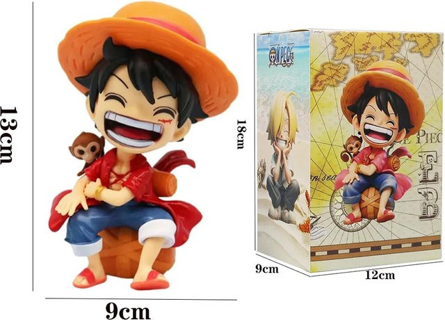 Bandai One Piece Luffy, Sanji und Zoro Q-Version Sitzfigur, 13,5 cm - Bild 1