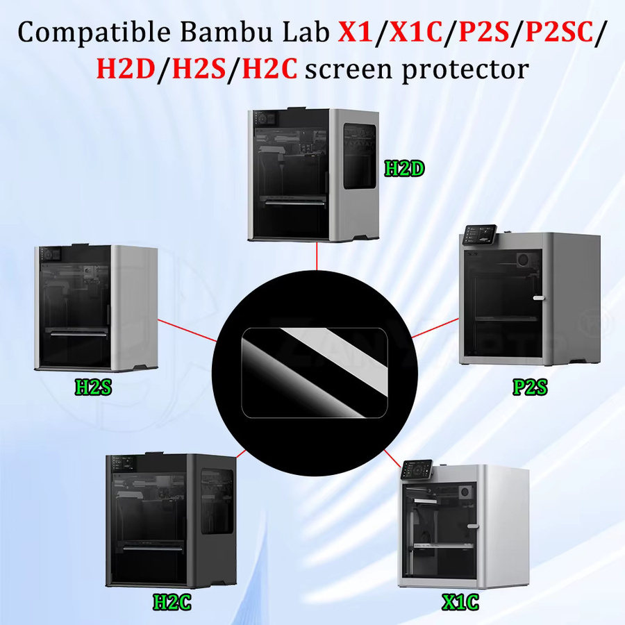 Bambu Lab Displayschutzfolie transparent für X2D X1 X1C H2D H2S H2C P2S mit Anti-Fingerabdruck- und Anti-Ölflecken-Schutz - Bild 5