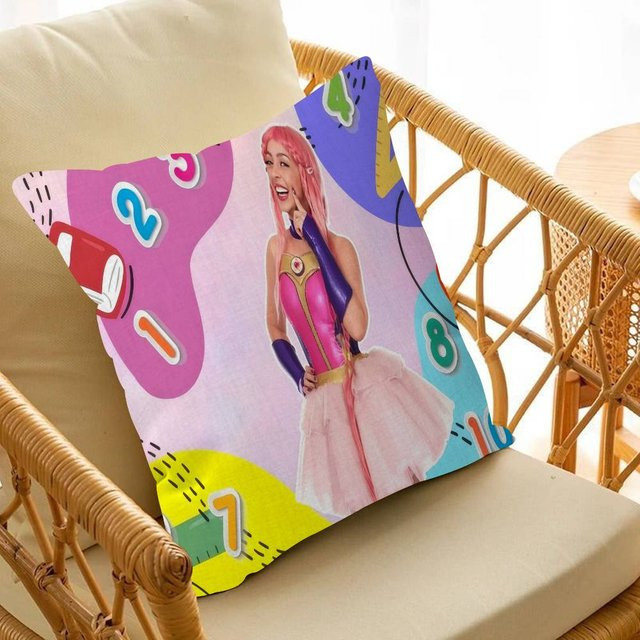 Personalisierte Kissenhülle Rosa Süß Luli Pampin für Kinderzimmer und Geburtstage, B/B: 30 x 30 cm - Bild 1