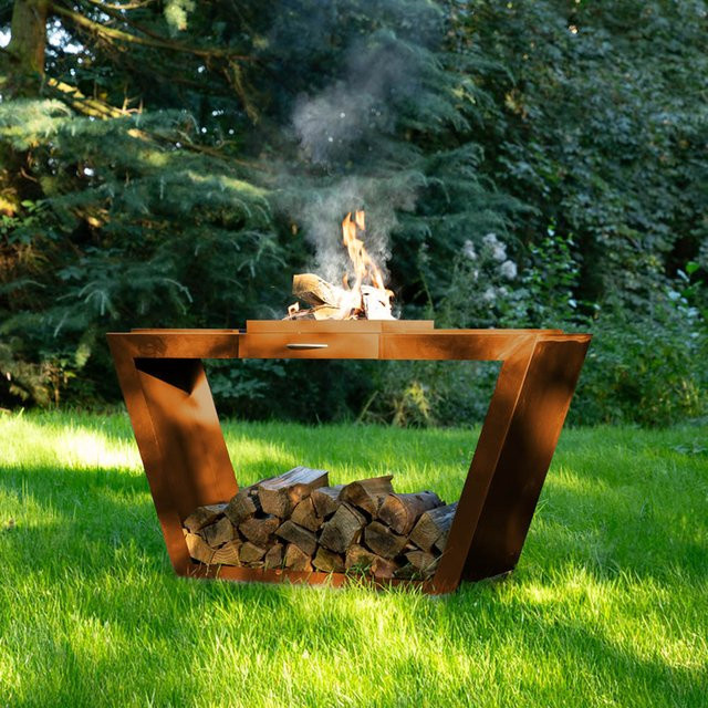Home Deluxe Holzlege PAULO aus Stahl und Holz in Braun - Bild 1