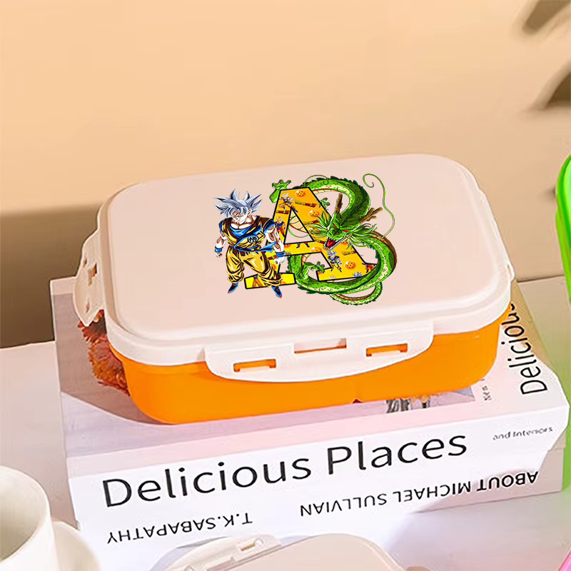 Bandai Bento-Box aus Kunststoff mit Dragon Ball Goku Motiv, isolierte Lunchbox für Erwachsene und Studenten, Mehrfarbig, B/T/H: 20,0 x 15,0 x 6,0 cm - Bild 2