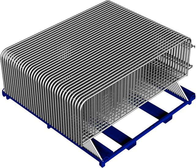 Schake Absperrgitter-Set Typ B Site Fence in Silber, 35-teilig - Bild 1