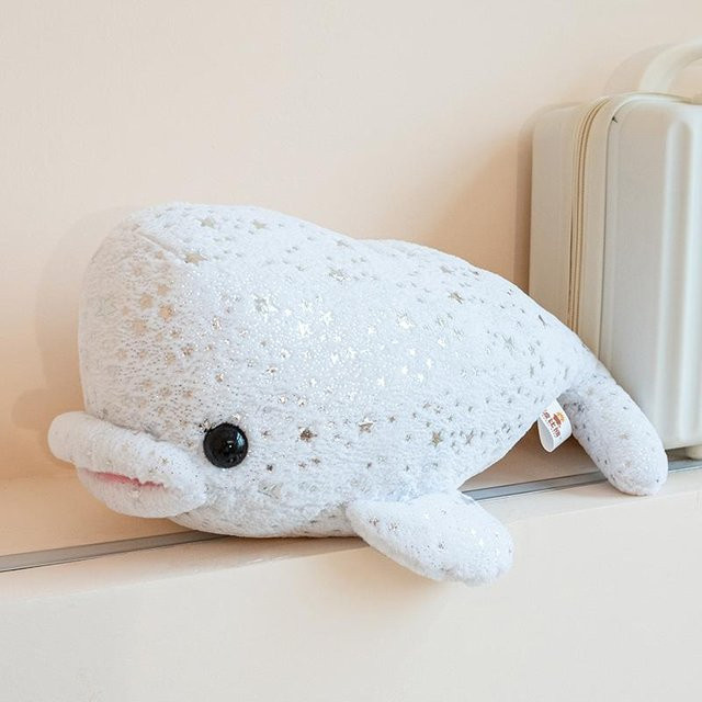 Yiran toy Ozean Sternenhimmel Delfin Plüschtier, Weiß, 30cm - Bild 1