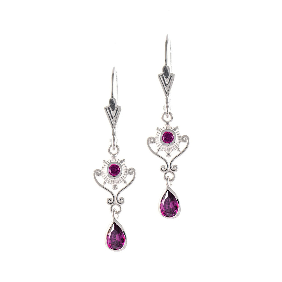 Ohrringe 925 Silber, Zirkonia, beere, Damen - Bild 1