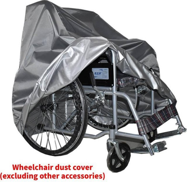 AsterBrine Wasserdichte Abdeckung für faltbare elektrische Senioren-Rollstühle, Grau, B/T/H: 115 x 65 x 90 cm - Bild 1