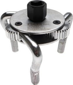 BGS Ölfilterspinne 3-armig aus Stahl in Silber für Ölfilter Ø 60 - 110 mm - Bild 1