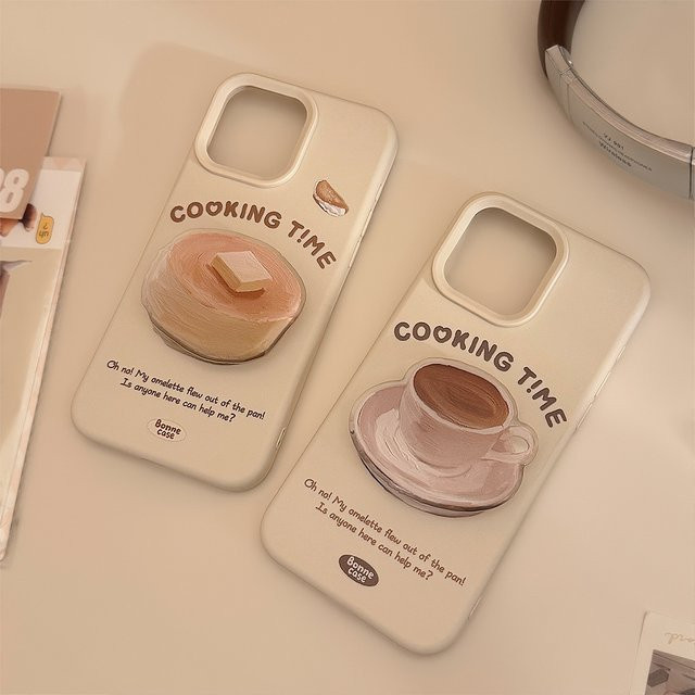 Stoßfeste Handyhülle im Koreanischen Nachmittagstee-Design für Apple iPhone 17 16 15 14 13 12 Pro Max, Farbe: Braun - Bild 1