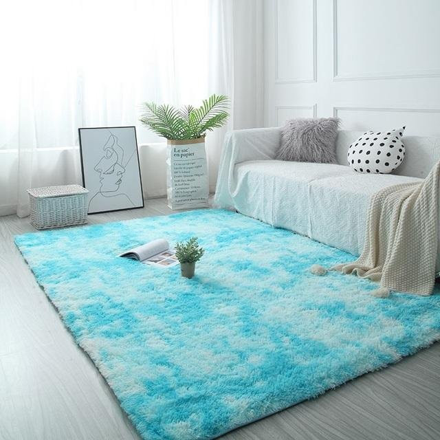 Flauschiger Teppich von Yiran Furniture in Rosa, modern und abstrakt, ideal für Wohnzimmer oder Schlafzimmer, B/T: 160 x 230 cm - Bild 1