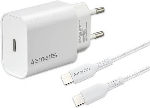 4Smarts USB-C Ladegerät 20W USB Power Delivery Weiß für den Innenbereich - Bild 1