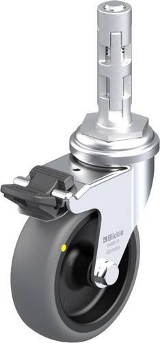 Blickle Lenkrolle LRA-TPA 75G-FI-ELS-E01 mit Feststeller, Rad-Durchmesser: 75 mm, Tragfähigkeit: 50 kg, grau/schwarz - Bild 1