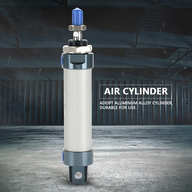 Mini Pneumatischer Luftzylinder Doppelwirkend mit 25mm Bohrung und 50mm Hub in Silber - Bild 1