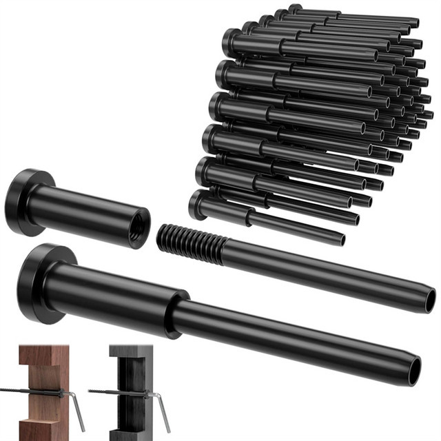BAAJ Invisible Receiver Swage Stud Ends Kabelgeländer-Kit aus T316 Edelstahl in Schwarz, 40er-Pack für 2 x 2 Zoll Holz- oder Metallpfosten - Bild 1