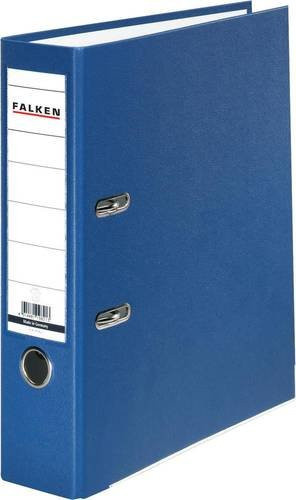 Falken PP-Color Ordner DIN A4 aus Kunststoff in Blau mit 2 Bügeln und einer Rückenbreite von 80 mm - Bild 1
