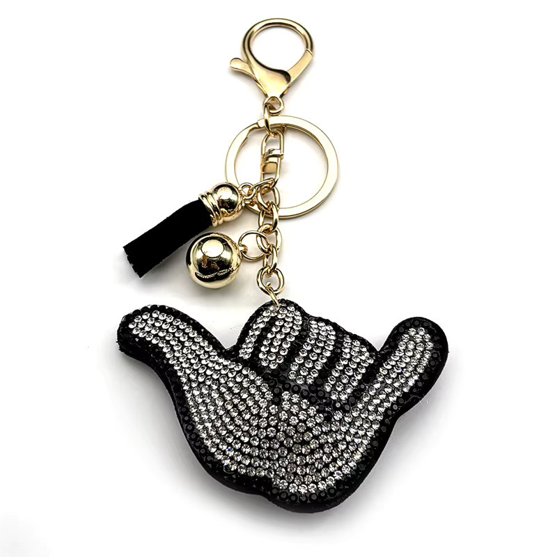 AFAWA Schlüsselanhänger, Rock-Geste, Strass-Quaste, Unisex - Bild 4