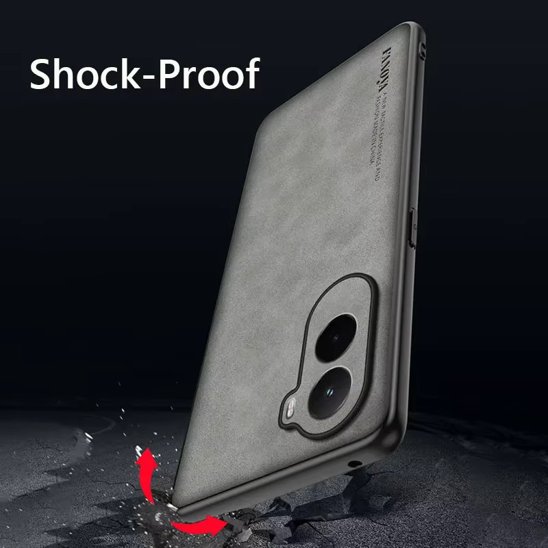 Xiaomi Poco M7 4G Retro Schutzhülle aus weichem Silikon in Rot mit Lederoptik und Stoßfestigkeit - Bild 2