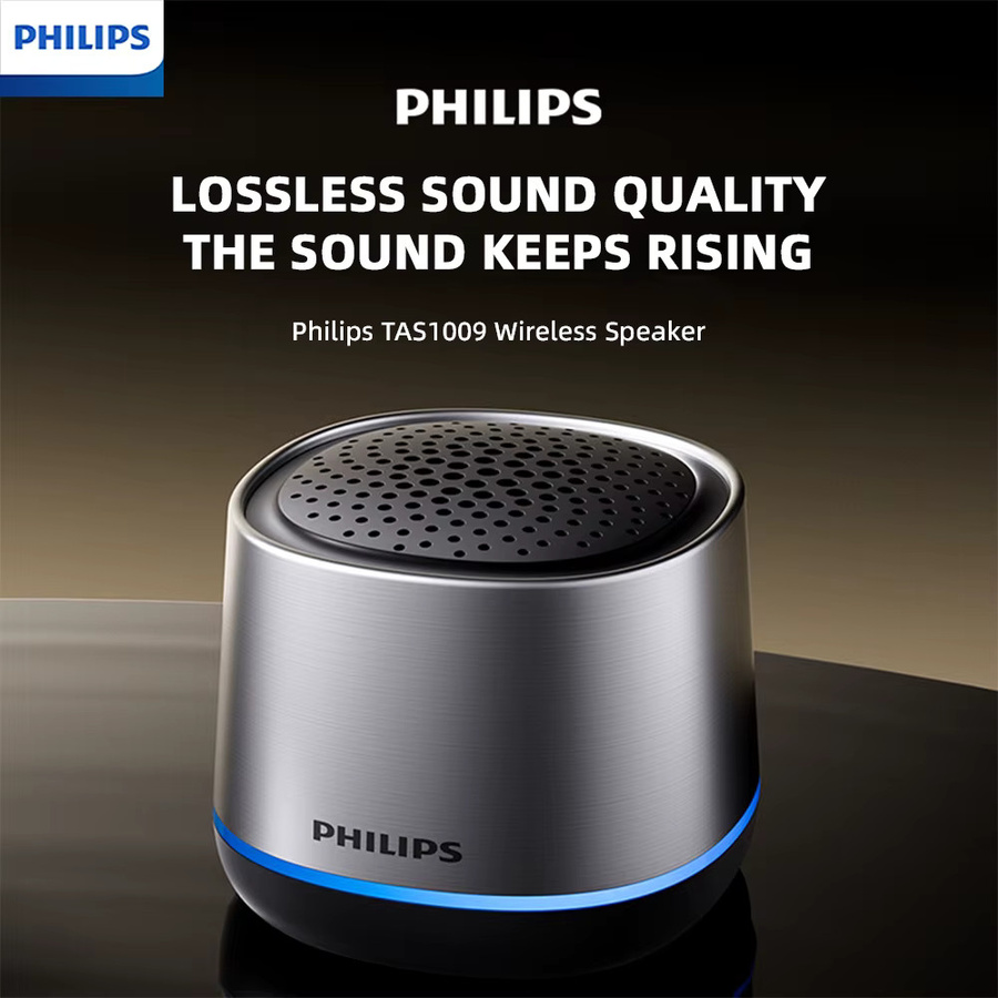 Philips TAS1009 Tragbarer kabelloser Desktop-Lautsprecher mit Bluetooth 5.3 und RGB-Subwoofer in Silber/Multicolor - Bild 2