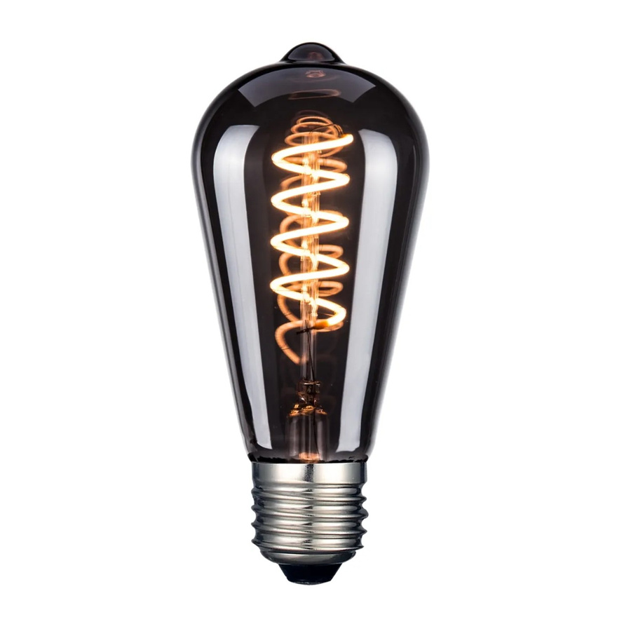 LUXULA LED Filament Leuchtmittel E27 Spiral Vintage, Warmweiß, Schwarz Transparent - Bild 2