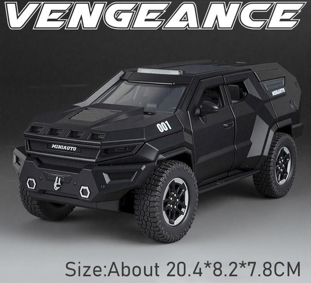 Linyi toy car Rezvani Vengeance Ram Mammoth, Modell Spielzeug, 1:24 Skala, mit Musik und Licht, ab 14 Jahren - Bild 1
