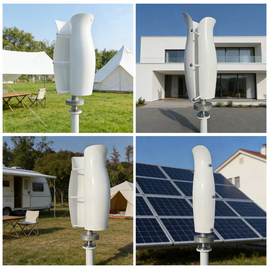 SMARAAD Vertikales Windturbinen-Kraftanlage-System mit MPPT-Laderegler und magnetischer Aufhängungstechnologie, Weiß - Bild 4