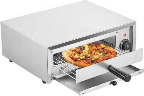 VEVOR Elektrischer Pizzaofen für die Arbeitsplatte aus Edelstahl in Silber, 12 Zoll, 1500 W, 0–300 °C - Bild 1