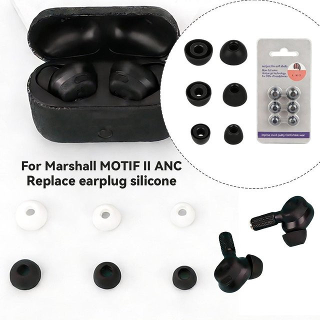 MOTIF II ANC Ersatz-Ohrstöpsel aus Silikon in Schwarz, 3 Größen-Set für In-Ear Kopfhörer - Bild 1