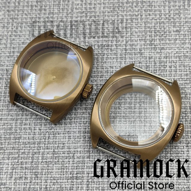 Uhrengehäuse Bronze, PVD, 36 mm/39 mm, doppelt gewölbtes Mineralglas - Bild 1