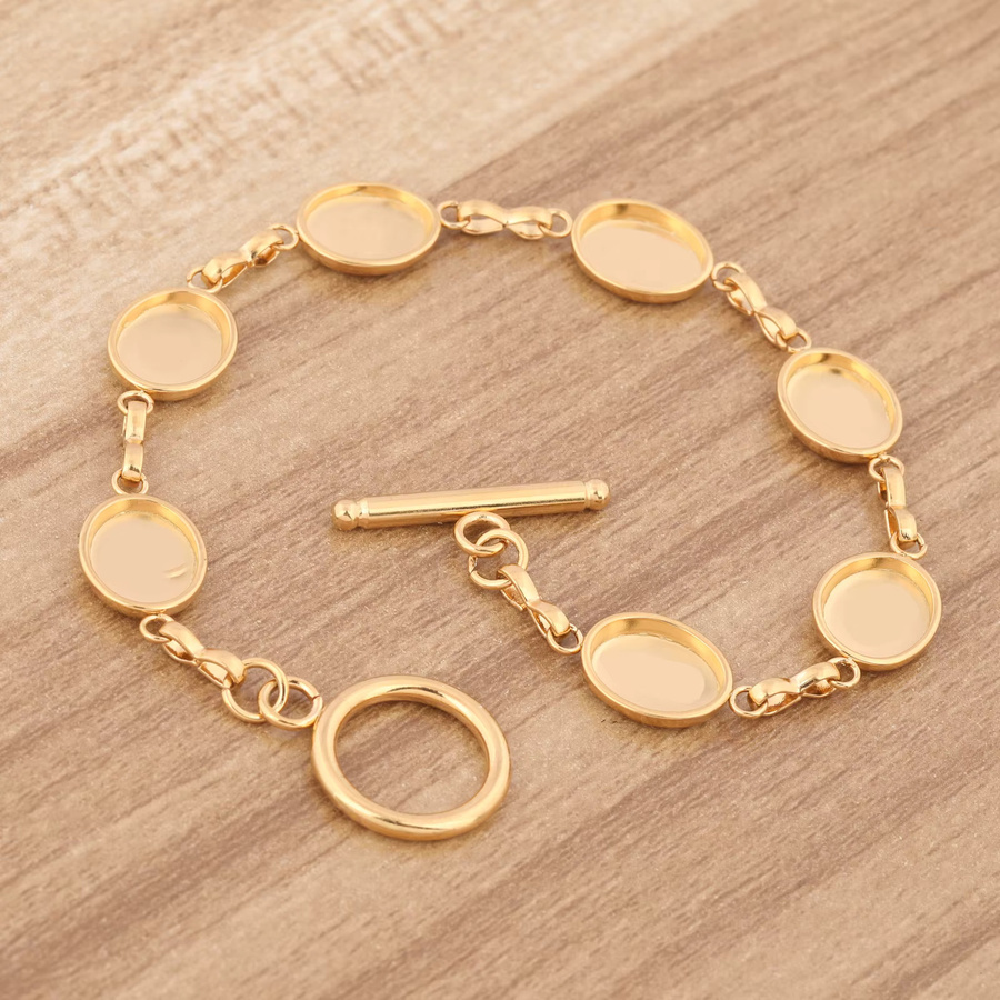 onwear Armbandrohlinge Edelstahl, vergoldet, 3 Stück, Unisex - Bild 2