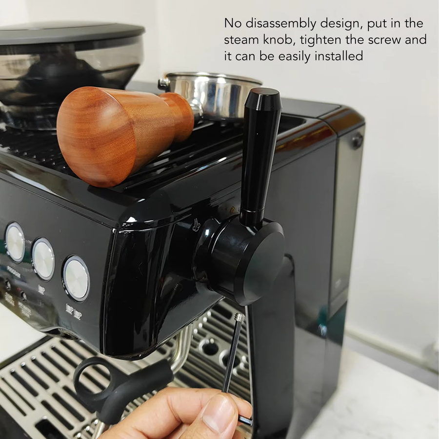Dampfhebel aus Aluminiumlegierung in Silber als Umrüstzubehör für Breville und Sage Kaffeemaschinen 870 875 876 - Bild 5