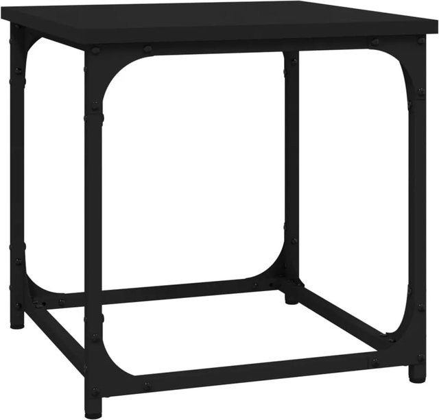 vidaXL Beistelltisch Schwarz in quadratischer Form aus Holzwerkstoff und Stahl, B/T/H: 40 x 40 x 40 cm - Bild 1